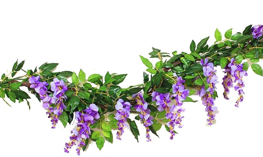 Amazon｜Willthinleye フェイクグリーン インテリア 藤の花 造花